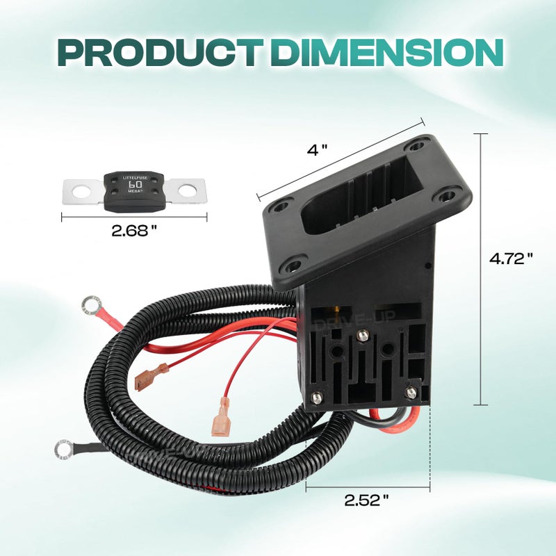 Drive-up 36V Powerwise Charger Receptacle for EZGO TXT Medalist Electric Golf Carts (Charger Receptacle) - Image 4
